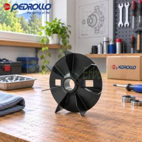 Ventola nera FAN-100 per elettropompa, foro albero 28 mm, su banco da officina