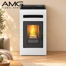 Cayenne - Sobë me pelet 12.3 kW, e bardhë