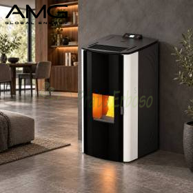 Poêle à granulés blanc Idro DD - 23,1 kW