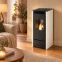 Vivian - Stufa a pellet da 11 Kw bianco