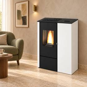 Poêle à granulés blancs Aurora - 8 kW