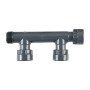 M301-010-2 - Kolektor Tubi 1" me 2 Dalje