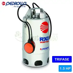 RX 5/40 - Pompë elektrike trefazore VORTEX 1,5 HP për ujë të ndotur