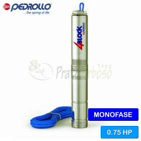 Bomba eléctrica sumergible monofásica 4BLOCKm 2/10 (20m) - 0,75 HP