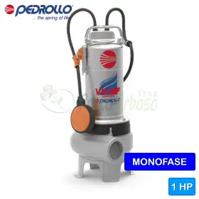 VXm 10/50-MF - Elettropompa per acque luride VORTEX monofase da 1 HP Pedrollo - 2