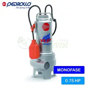 Pompë për ujëra të zeza VXm 8/35-ST - 0.75 HP me një fazë VORTEX