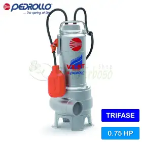 VX 8/50-ST - pompë elektrike trefazore VORTEX 0,75 HP për ujërat e zeza