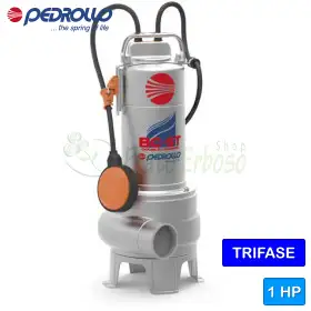 BC 10/50-ST - Bomba de aguas residuales trifásica de doble canal de 1 HP