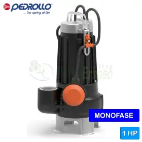 VXCm 10/35 - 1 PS einphasige VORTEX-Abwasserpumpe