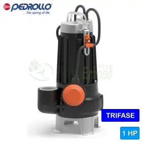 VXC 10/45 - 1 HP three-phase VORTEX sewage pump