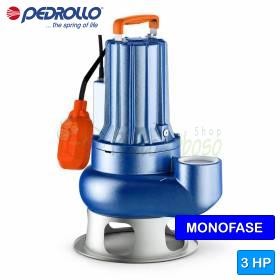 Bomba eléctrica VORTEX monofásica VXCm 30/50 de 3 HP para aguas residuales