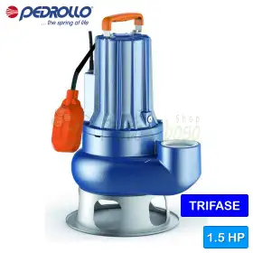 VXC 15/65 - Pompe électrique VORTEX triphasée 1,5 CV pour eaux usées Pedrollo - 1 VXC 15/65 - Pompe électrique VORTEX triphasée 1,5 CV pour eaux usées Pedrollo - 1