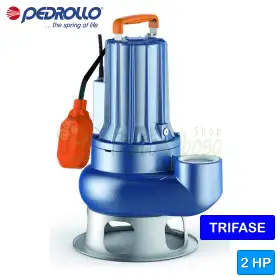 VXC 20/65 - Elettropompa per acque luride VORTEX trifase da 2 HP Pedrollo - 1 VXC 20/65 - Elettropompa per acque luride VORTEX trifase da 2 HP Pedrollo - 1