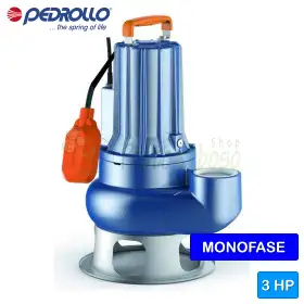 VXCm 30/65 - 3 HP single-phase VORTEX electric pump for waste water Pedrollo - 1