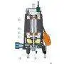TR 0.75 - Pompe électrique submersible avec broyeur triphasé 1 CV Pedrollo - 4