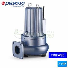 MC 30/65-F - 3 HP three-phase DOUBLE-CHANNEL electric pump for waste