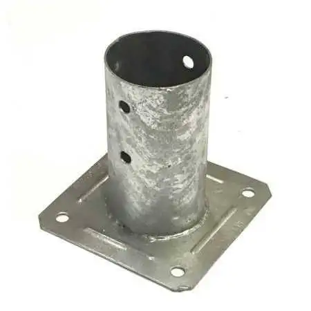 4 portapilastri to glass for pole, round 8 cm