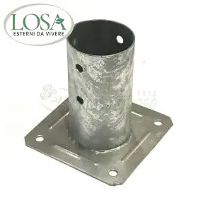4 portapilastri to glass for pole, round 10 cm