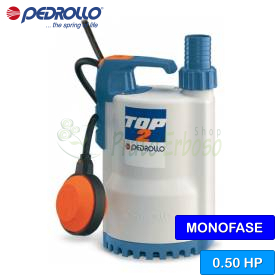 TOP 2 - LA - Pompe de vidange électrique 0,50 CV pour liquides agressifs TOP 2 - LA - Pompe de vidange électrique 0,50 CV pour liquides agressifs