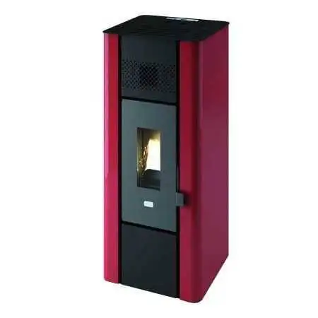 Minni - Stufa a pellet da 6.3 Kw rosso Punto Fuoco - 1