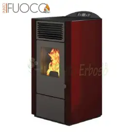 Lory - Poêle à granulés rouge 9,5 kW Punto Fuoco - 1 Lory - Poêle à granulés rouge 9,5 kW Punto Fuoco - 1