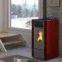 Lory - Stufa a pellet da 9.5 Kw rosso Punto Fuoco - 2
