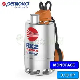 RXm 2/20 (10m) - Bomba eléctrica VORTEX monofásica para aguas sucias, 0,50 HP
