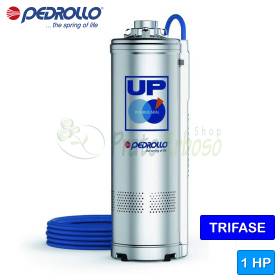 UP 4/4 (10m) - Électropompe submersible triphasée 230 V, 1 HP Pedrollo - 1