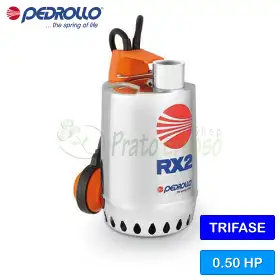 RX 2 (10m) - Pompë elektrike trefazore 0,50 HP për ujë të pastër