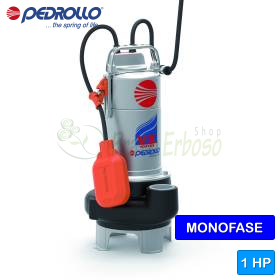 VXm 10/35 (10m) - 1 HP single-phase VORTEX electric pump for waste water Pedrollo - 1 VXm 10/35 (10m) - 1 HP single-phase VORTEX electric pump for waste water Pedrollo - 1