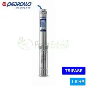 Pompe électrique submersible triphasée 4SR 10/7 N-PD - 1,5 CV Pedrollo - 1