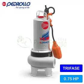 Pompë elektrike trefazore VORTEX për ujëra të zeza VX 8/35-MF 0.75 HP