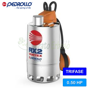 RX 2/20 (10 m) – 0,50 PS dreiphasige VORTEX-Elektropumpe für