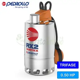 RX 2/20 (10m) - Three-phase VORTEX dirty water pump 0.50 HP