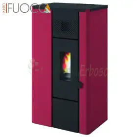 Noa - Poêle à granulés rouge 6,3 kW