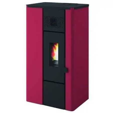 Noa - Estufa de pellets roja de 6,3 kW Punto Fuoco - 1