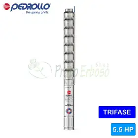 4HR 10/28 - PD - Pompe électrique submersible triphasée 5,5 CV Pedrollo - 1
