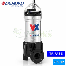 Elettropompa sommergibile VX 75/65 VORTEX 7.5 HP per acque luride