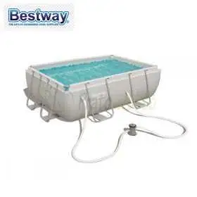 56456 - RECHTECKIGES Schwimmbad aus POWER STEEL 4,12 xh 1,22 m