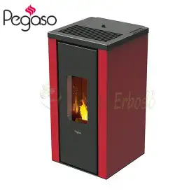 Vera 7.0 - Estufa de pellets de 7 kW, roja