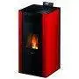 Mira 16 stufa a pellet hydro 16 kW rossa