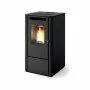 Vania - 9,5 kW Pelletofen in geprägtem Schwarz