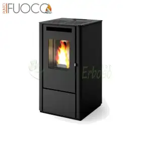 Vania - 9,5 kW geprägter schwarzer Pelletofen Punto Fuoco - 1 Vania - 9,5 kW geprägter schwarzer Pelletofen Punto Fuoco - 1
