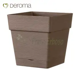 QUADRO SAVE R camel - Vase carré 17 cm camel Deroma - 1